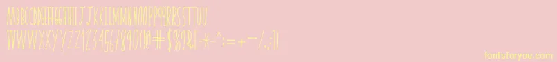 skinnyserifV2 Font – Yellow Fonts on Pink Background