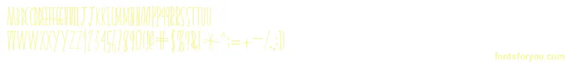 skinnyserifV2-fontti – keltaiset fontit