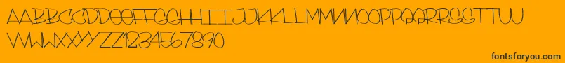 Fonte SkinnyStyle – fontes pretas em um fundo laranja