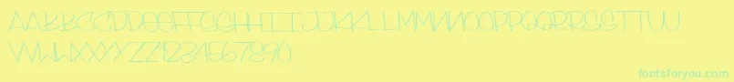 Czcionka SkinnyStyle – zielone czcionki na żółtym tle