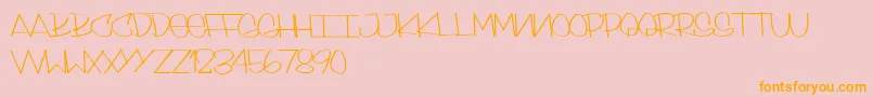 Police SkinnyStyle – polices orange sur fond rose