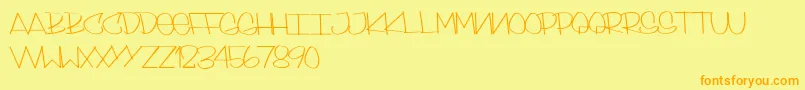 Police SkinnyStyle – polices orange sur fond jaune