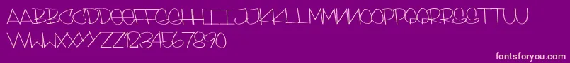 SkinnyStyle Font – Pink Fonts on Purple Background