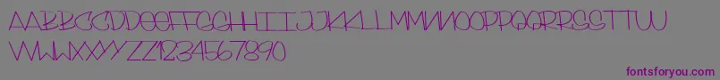 SkinnyStyle Font – Purple Fonts on Gray Background