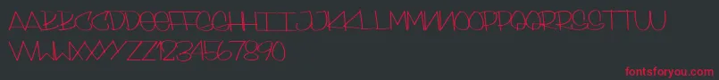 SkinnyStyle Font – Red Fonts on Black Background