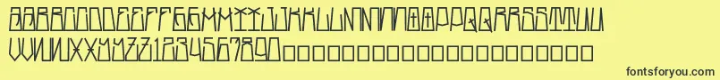 SkinySmile AspekHndz Font – Black Fonts on Yellow Background