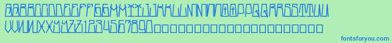 SkinySmile AspekHndz Font – Blue Fonts on Green Background