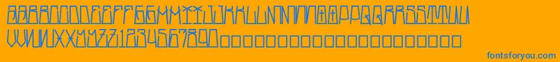 SkinySmile AspekHndz Font – Blue Fonts on Orange Background