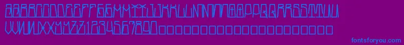 SkinySmile AspekHndz Font – Blue Fonts on Purple Background