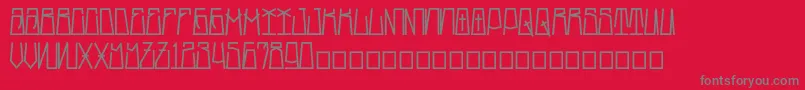 SkinySmile AspekHndz Font – Gray Fonts on Red Background