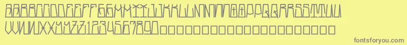 SkinySmile AspekHndz Font – Gray Fonts on Yellow Background