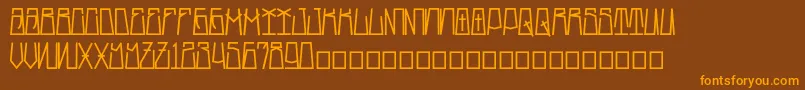 SkinySmile AspekHndz Font – Orange Fonts on Brown Background