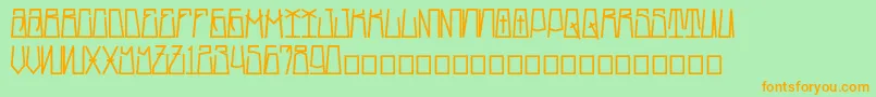 SkinySmile AspekHndz Font – Orange Fonts on Green Background