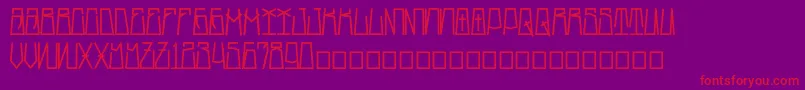 SkinySmile AspekHndz Font – Red Fonts on Purple Background