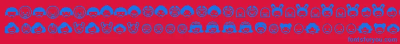 SKIPOP   Font – Blue Fonts on Red Background