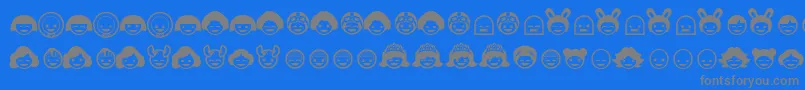 SKIPOP  -Schriftart – Graue Schriften auf blauem Hintergrund
