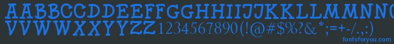 SKITTLE Font – Blue Fonts on Black Background