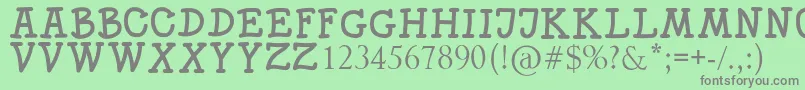 SKITTLE Font – Gray Fonts on Green Background