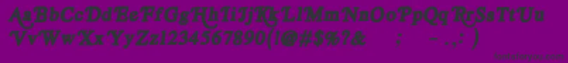 Royalacid Font – Black Fonts on Purple Background