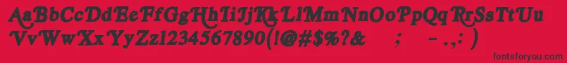 Royalacid Font – Black Fonts on Red Background