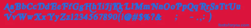 Royalacid Font – Blue Fonts on Red Background