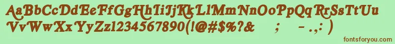 Royalacid Font – Brown Fonts on Green Background