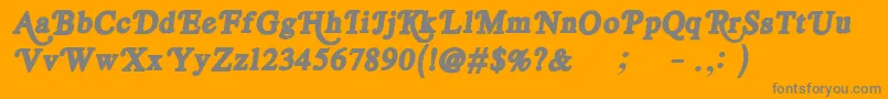 Royalacid Font – Gray Fonts on Orange Background