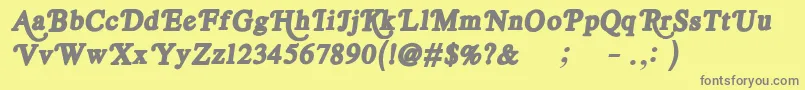 Royalacid Font – Gray Fonts on Yellow Background