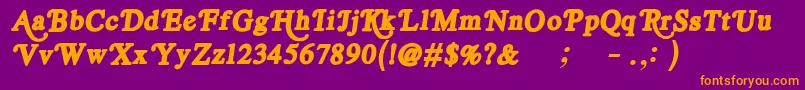 Royalacid Font – Orange Fonts on Purple Background