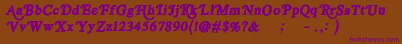 Royalacid Font – Purple Fonts on Brown Background