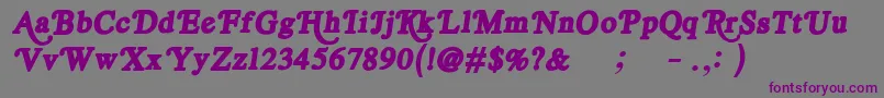 Royalacid Font – Purple Fonts on Gray Background