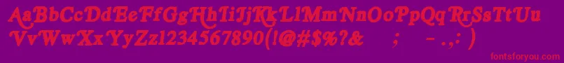 Royalacid Font – Red Fonts on Purple Background