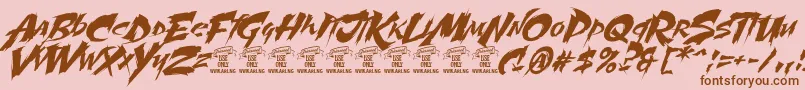MartyricPersonaluse Font – Brown Fonts on Pink Background
