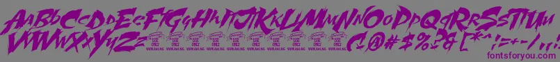 MartyricPersonaluse Font – Purple Fonts on Gray Background
