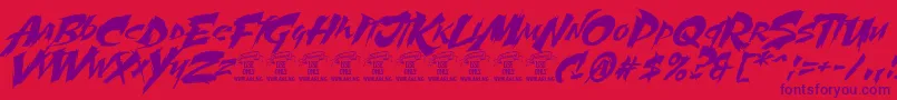 MartyricPersonaluse-Schriftart – Violette Schriften auf rotem Hintergrund
