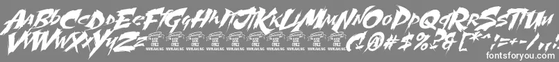 MartyricPersonaluse-Schriftart – Weiße Schriften auf grauem Hintergrund