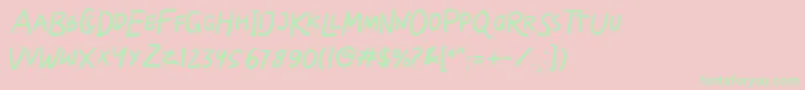Skizzle Font – Green Fonts on Pink Background