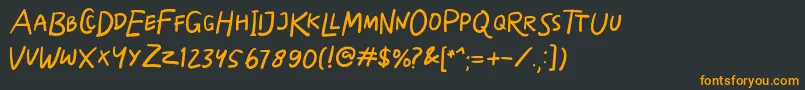 Skizzle Font – Orange Fonts on Black Background