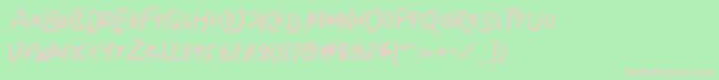 Skizzle Font – Pink Fonts on Green Background