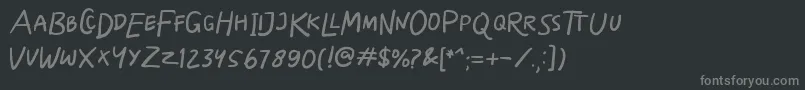 フォントSkizzle – 黒い背景に灰色の文字