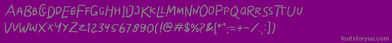 Skizzle Font – Gray Fonts on Purple Background