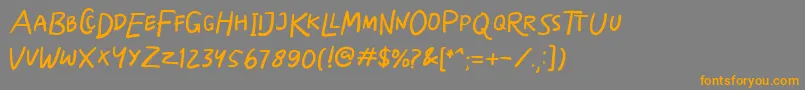 Skizzle Font – Orange Fonts on Gray Background