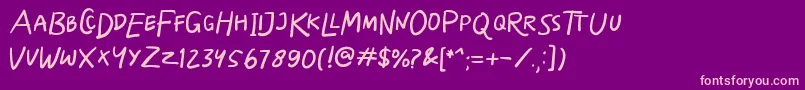 Skizzle Font – Pink Fonts on Purple Background
