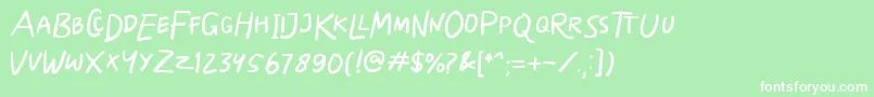 Skizzle Font – White Fonts on Green Background