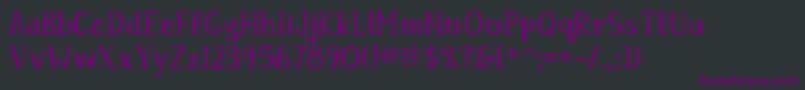 Czcionka Skrawk Serif – fioletowe czcionki na czarnym tle