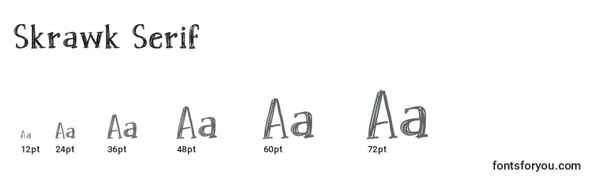 Größen der Schriftart Skrawk Serif