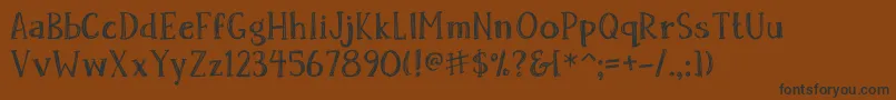 Skrawk Serif Font – Black Fonts on Brown Background