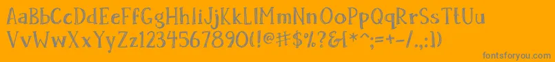 フォントSkrawk Serif – オレンジの背景に灰色の文字