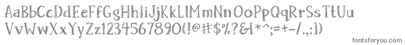 Skrawk Serif-fontti – harmaat kirjasimet valkoisella taustalla