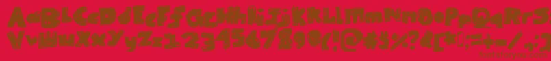 SkribbleBlack-fontti – ruskeat fontit punaisella taustalla